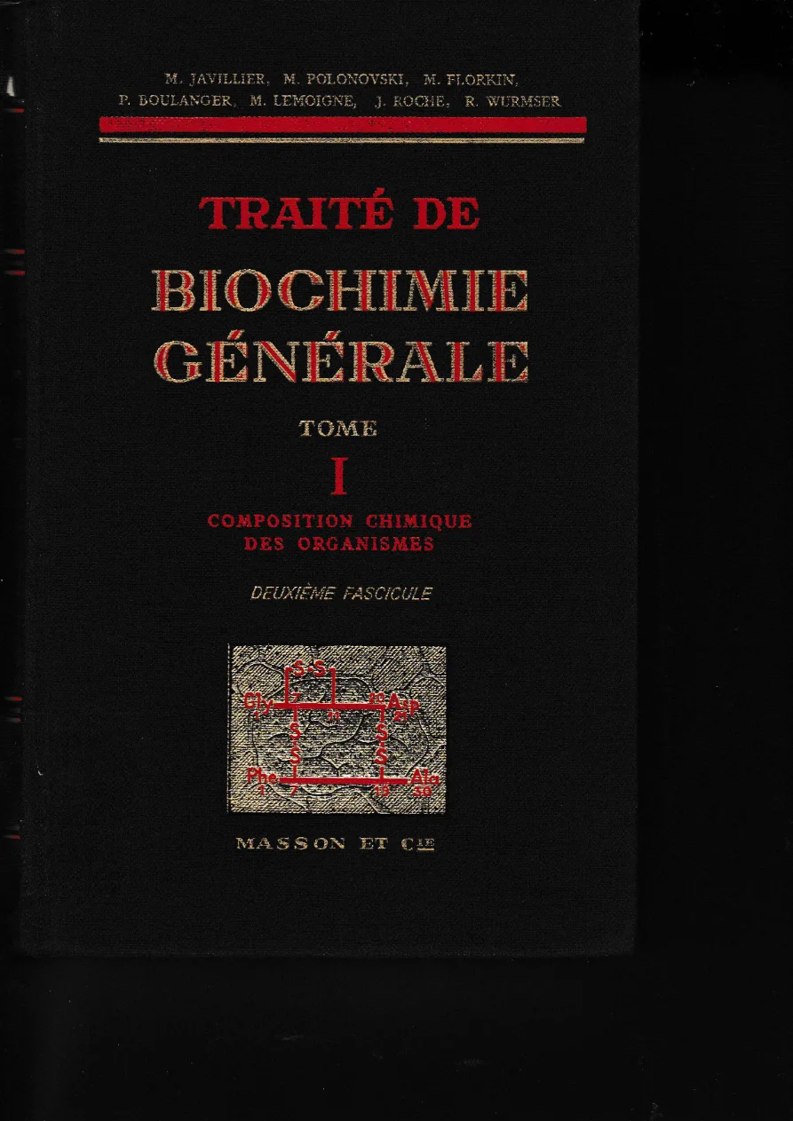 Couverture de Traité de biochimie générale