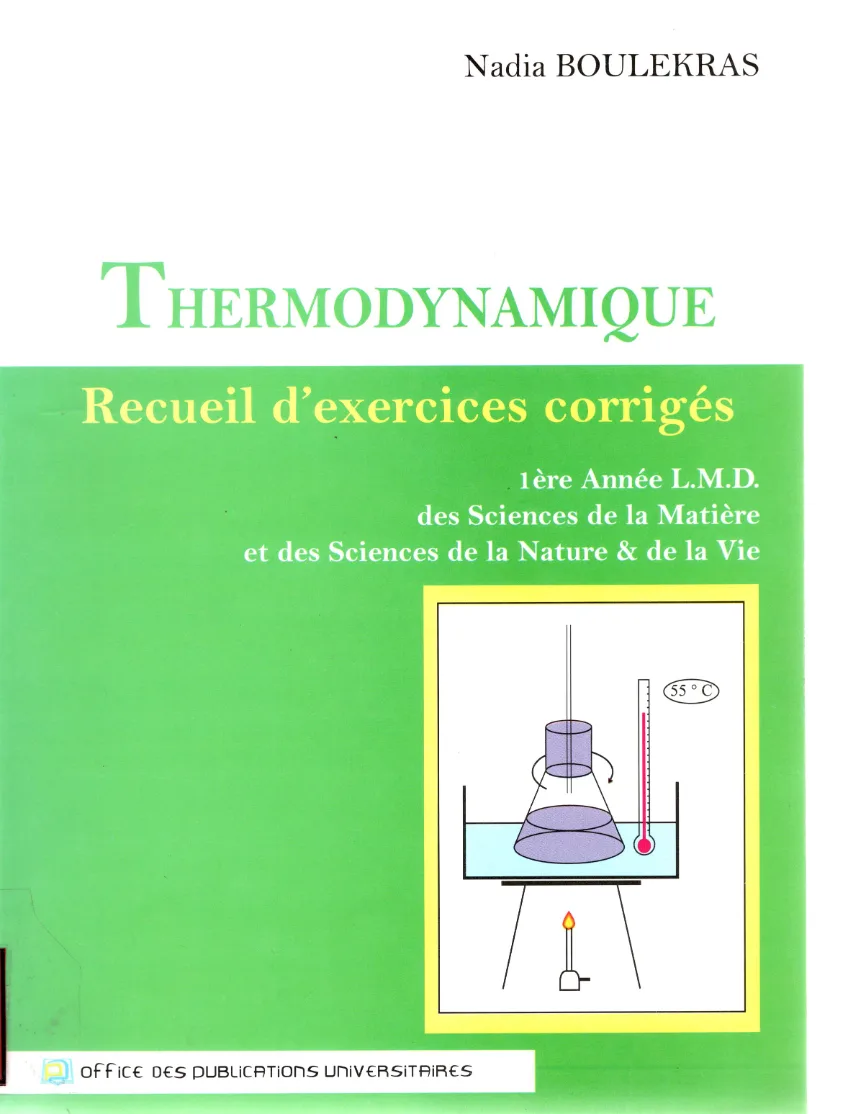 Couverture de Thermodynamique