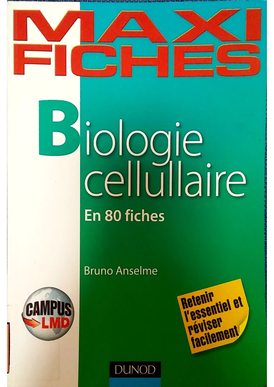 Couverture de Biologie cellulaire en 80 fiches