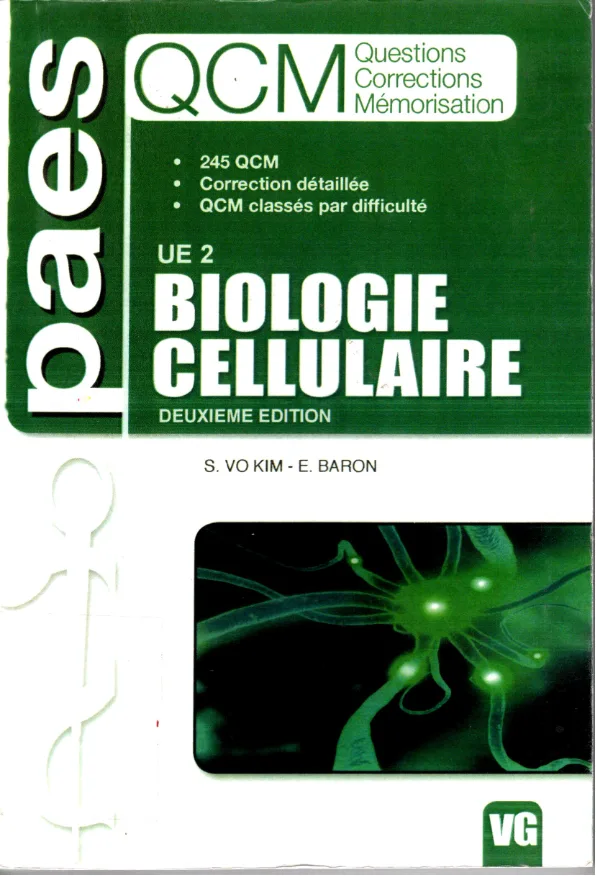 Couverture de QCM biologie cellulaire