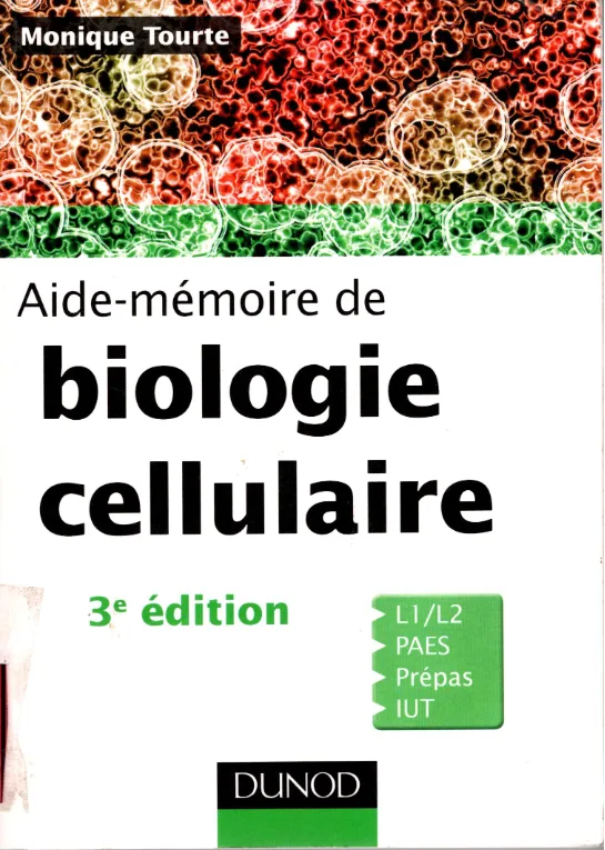 Couverture de Aide memoire de biologie cellulaire.