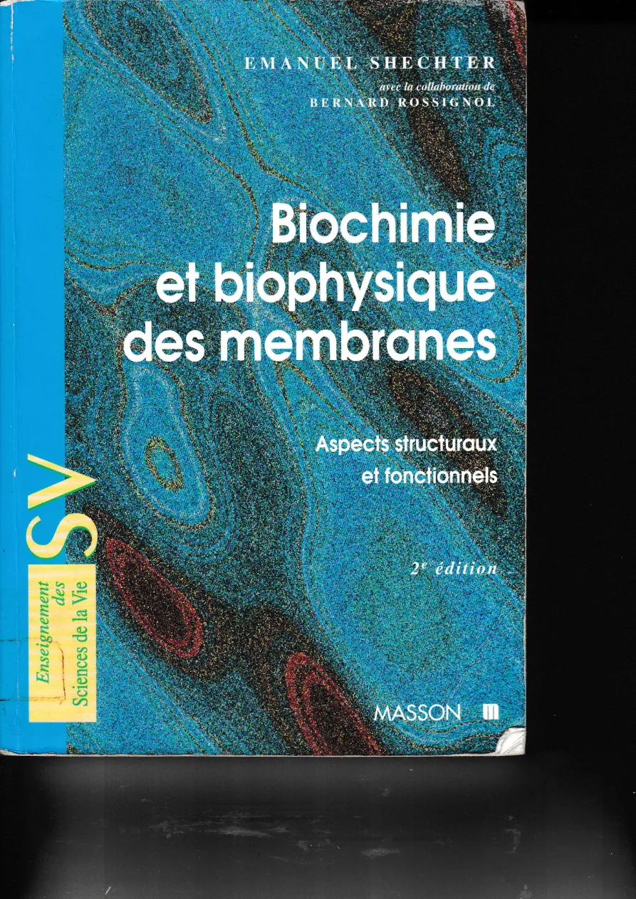 Couverture de Biochimie et biophysique des membranes