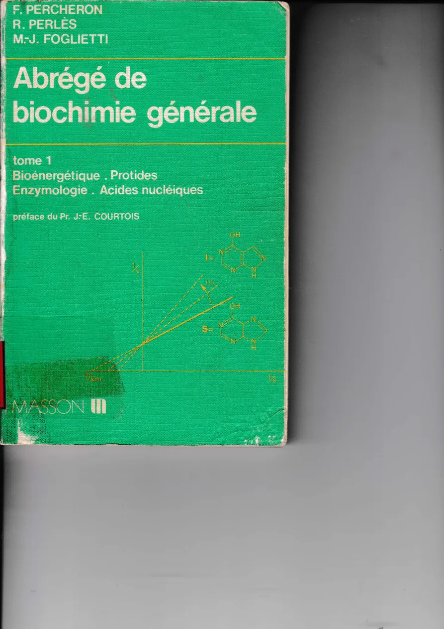 Couverture de Abrégé de biochimie générale