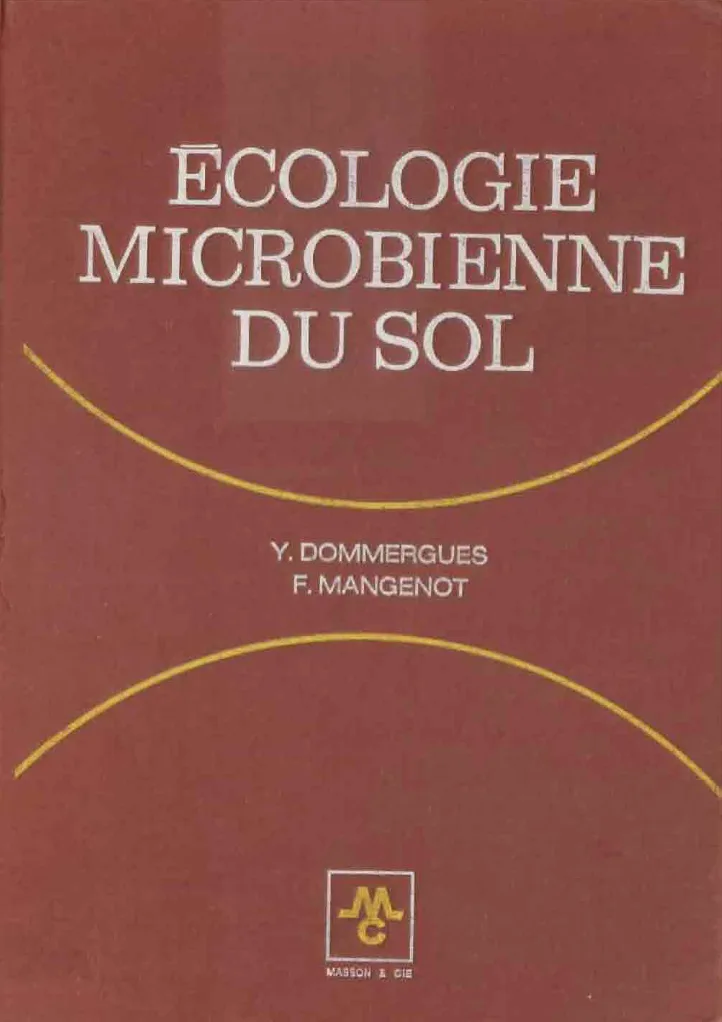 Couverture de Ecologie microbienne du sol