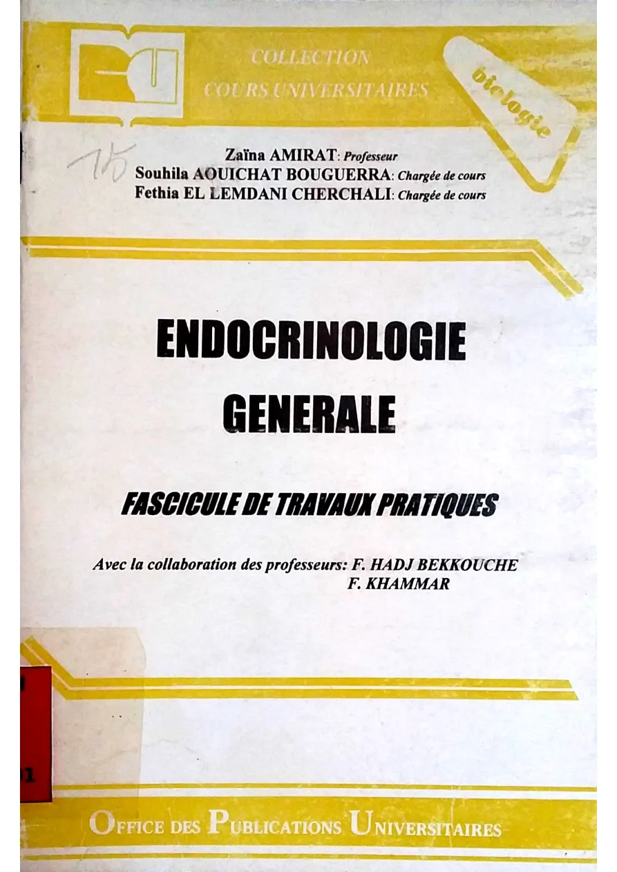 Couverture de Endocrinologie Generale