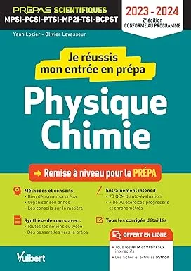 Couverture de Je réussis mon entrée en prépa physique-chimie