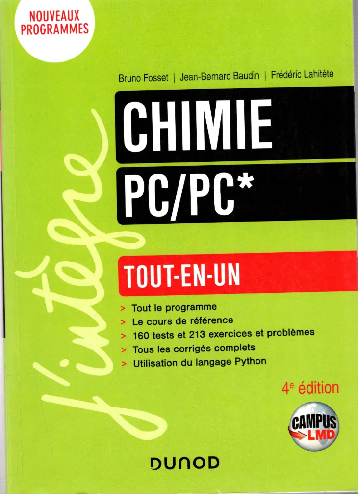 Couverture de Chimie Tout-en-un PC/PC*