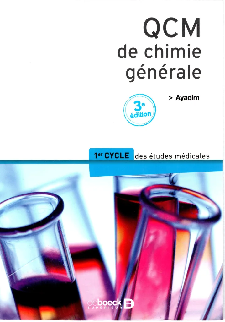Couverture de QCM de chimie général