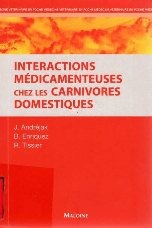 Couverture de Interactions médicamenteuses chez les carnivores domestiques