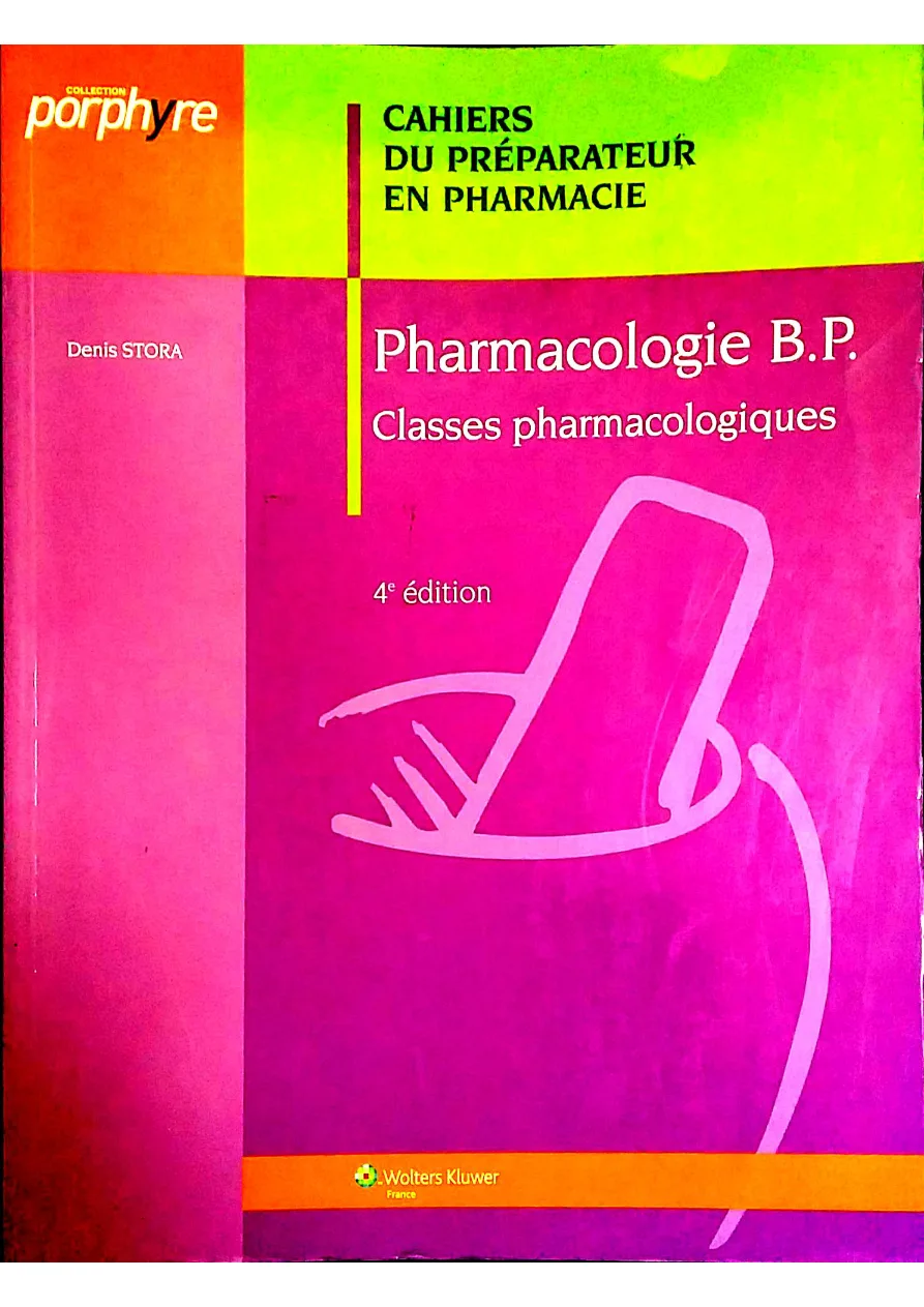 Couverture de Pharmacologie B.P.