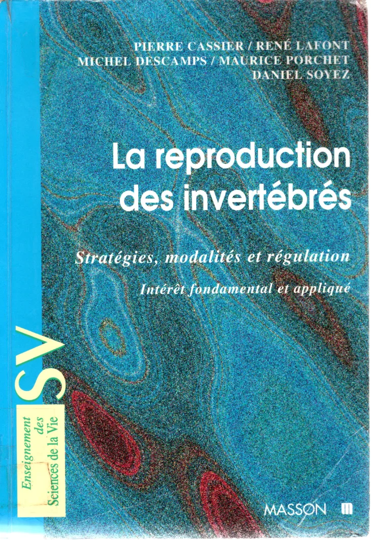 Couverture de La reproduction des invertébrés