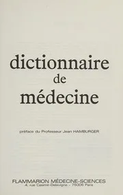 Couverture de Dictionnaire de médecine