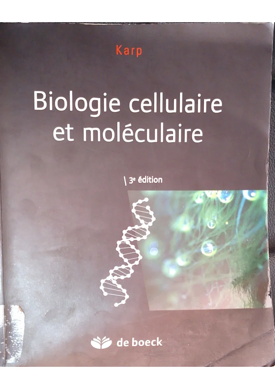 Couverture de Biologie cellulaire et moléculaire