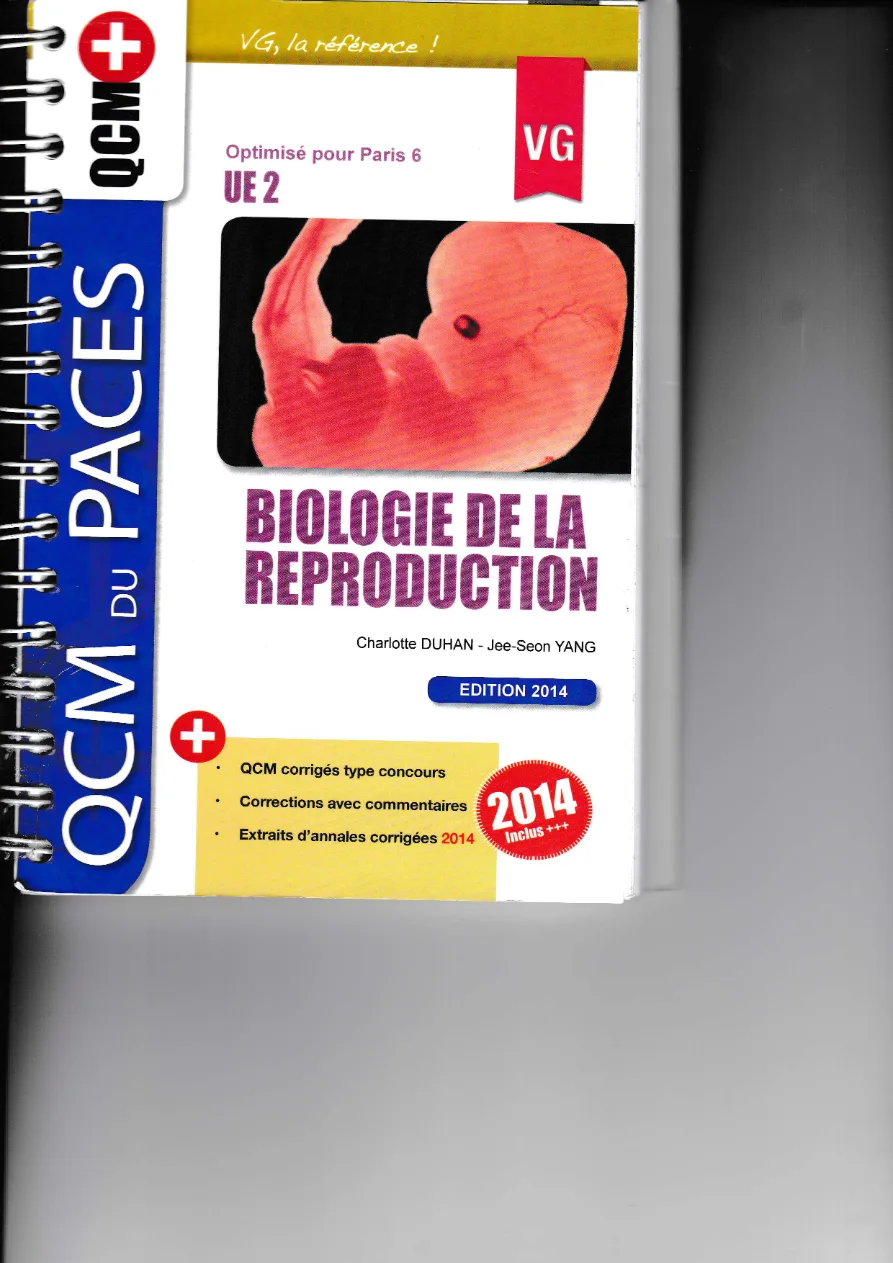 Couverture de Biologie de la reproduction UE2 - Spécifique à Paris 6