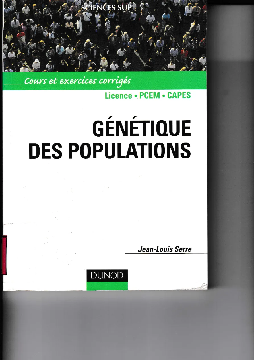 Couverture de Génétique des populations