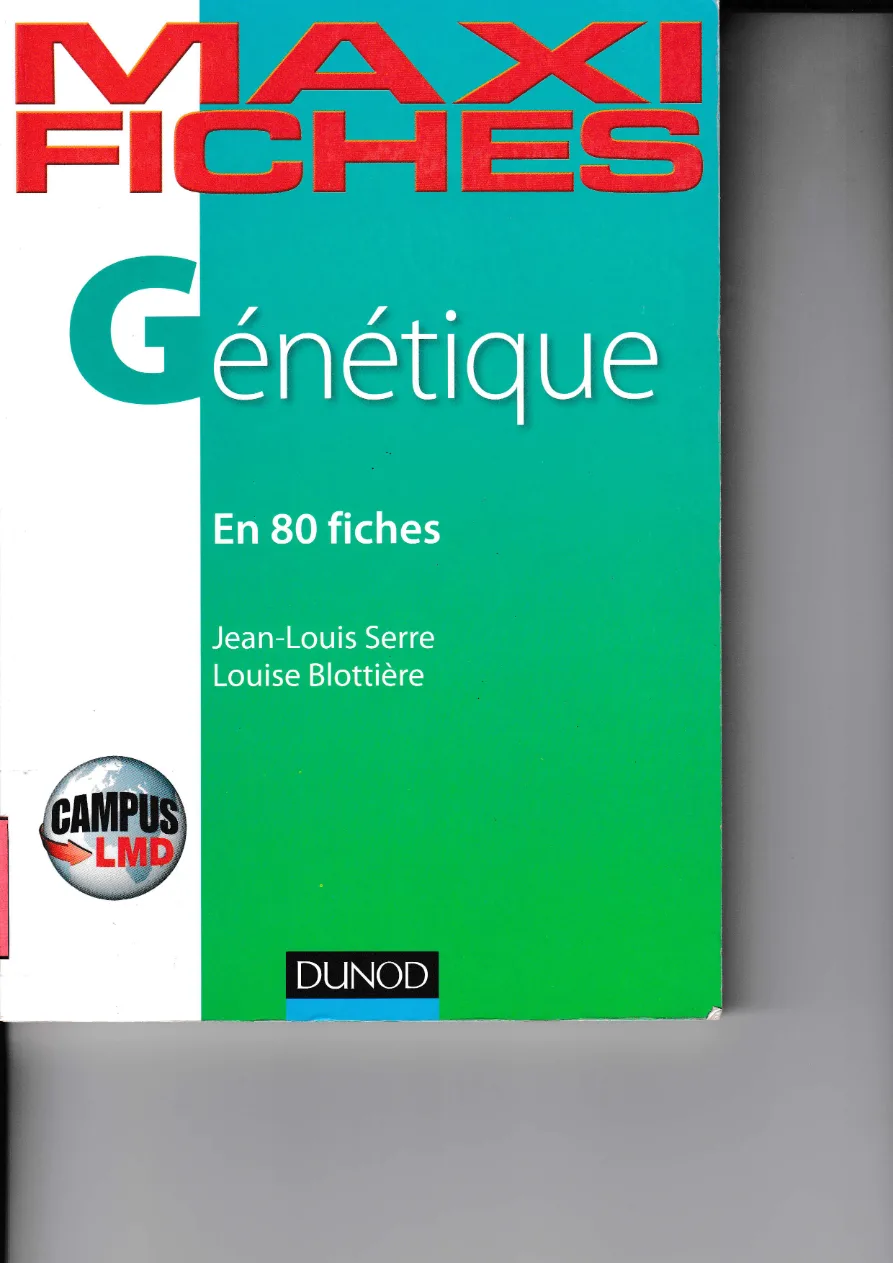 Couverture de Génétique