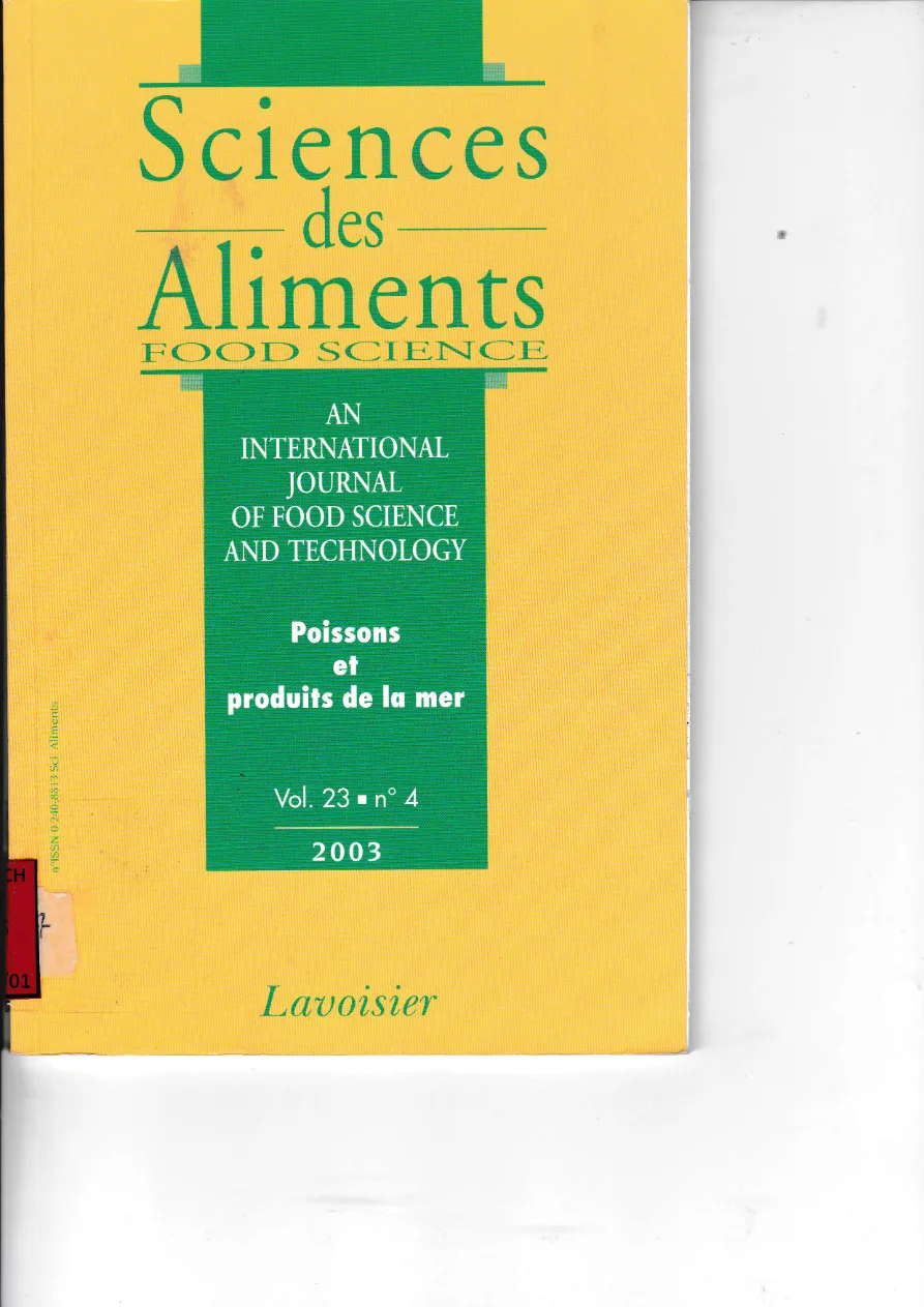 Couverture de Poissons et produits de la mer