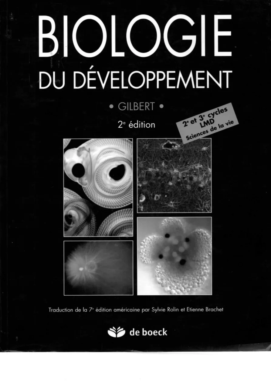 Couverture de Biologie du développement