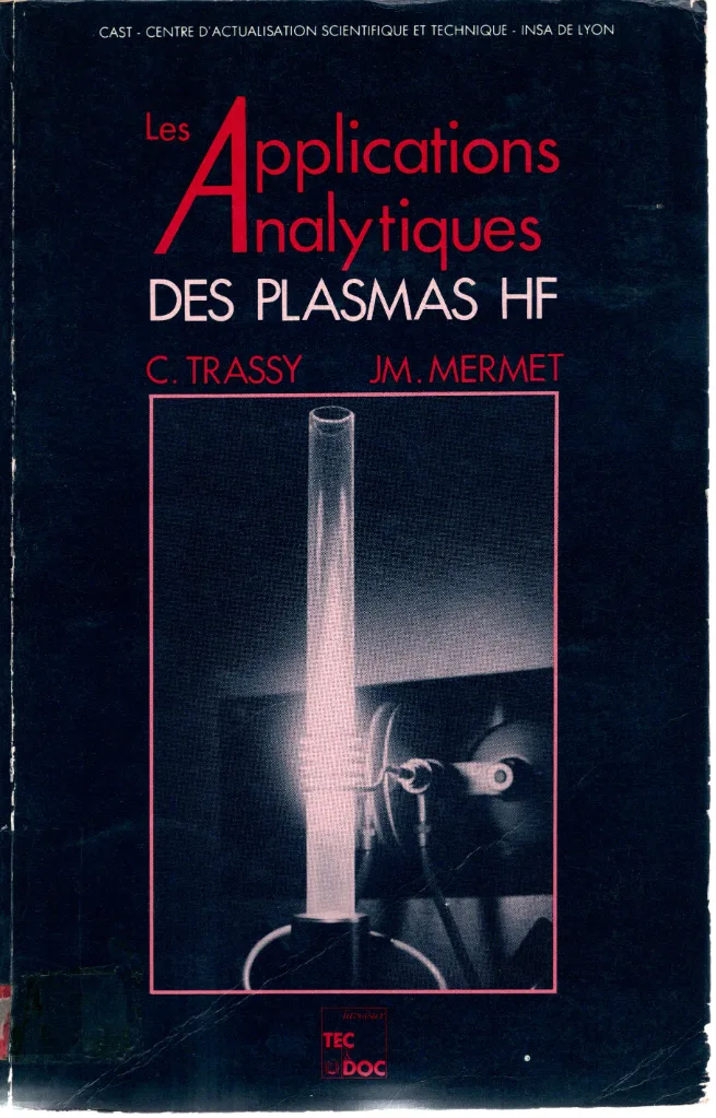 Couverture de Les Applications analytiques des plasmas haute-fréquence