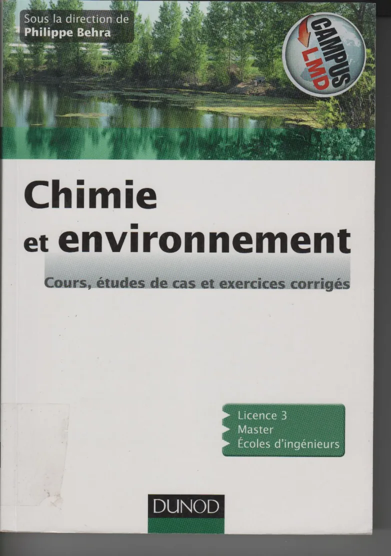 Couverture de Chimie et environnement