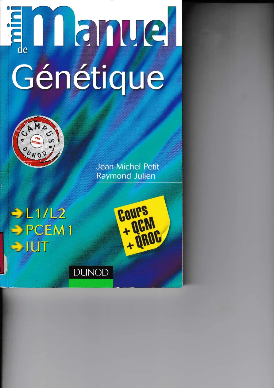 Couverture de Mini manuel de génétique