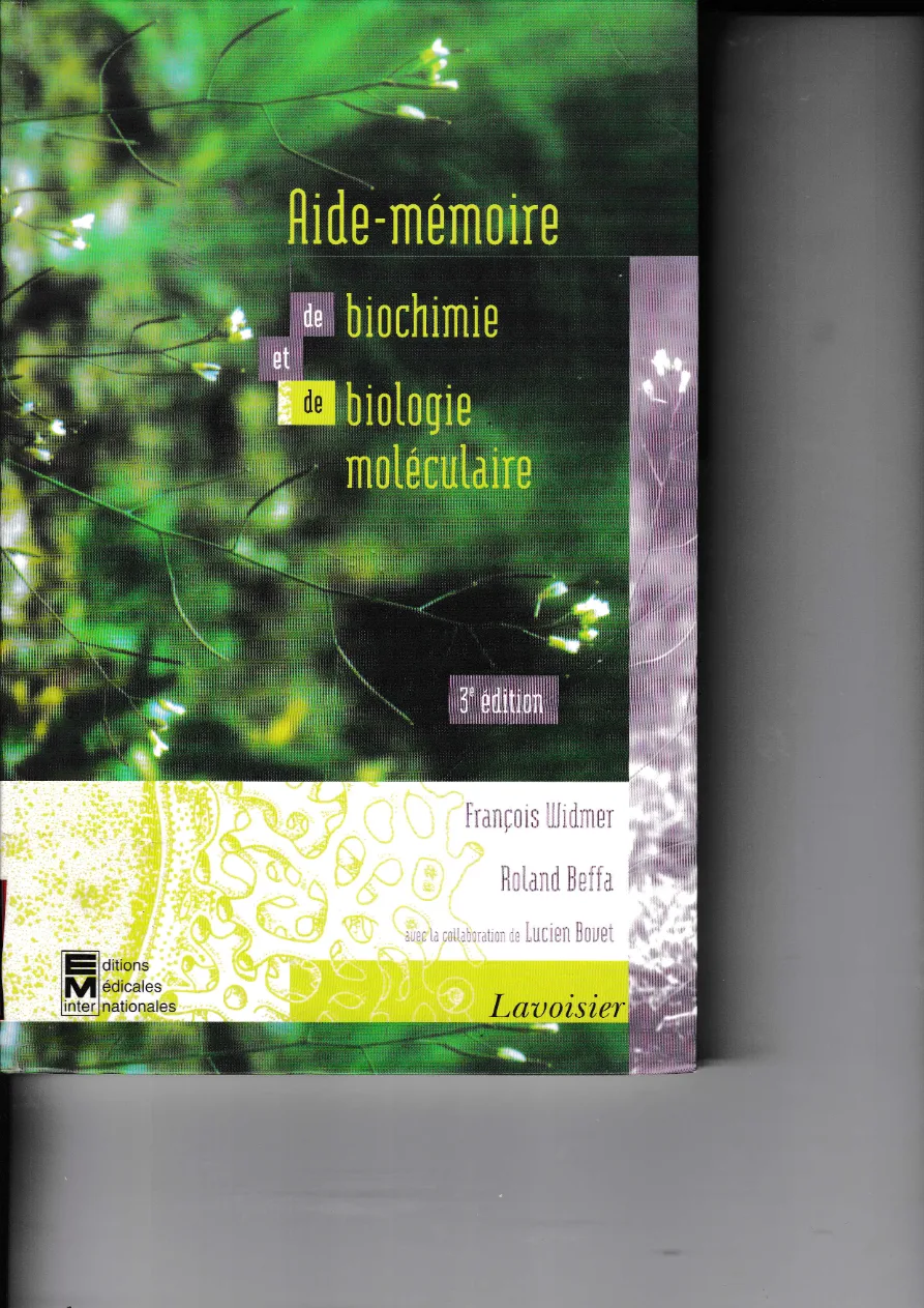 Couverture de Aide-mémoire de biochimie et de biologie moléculaire