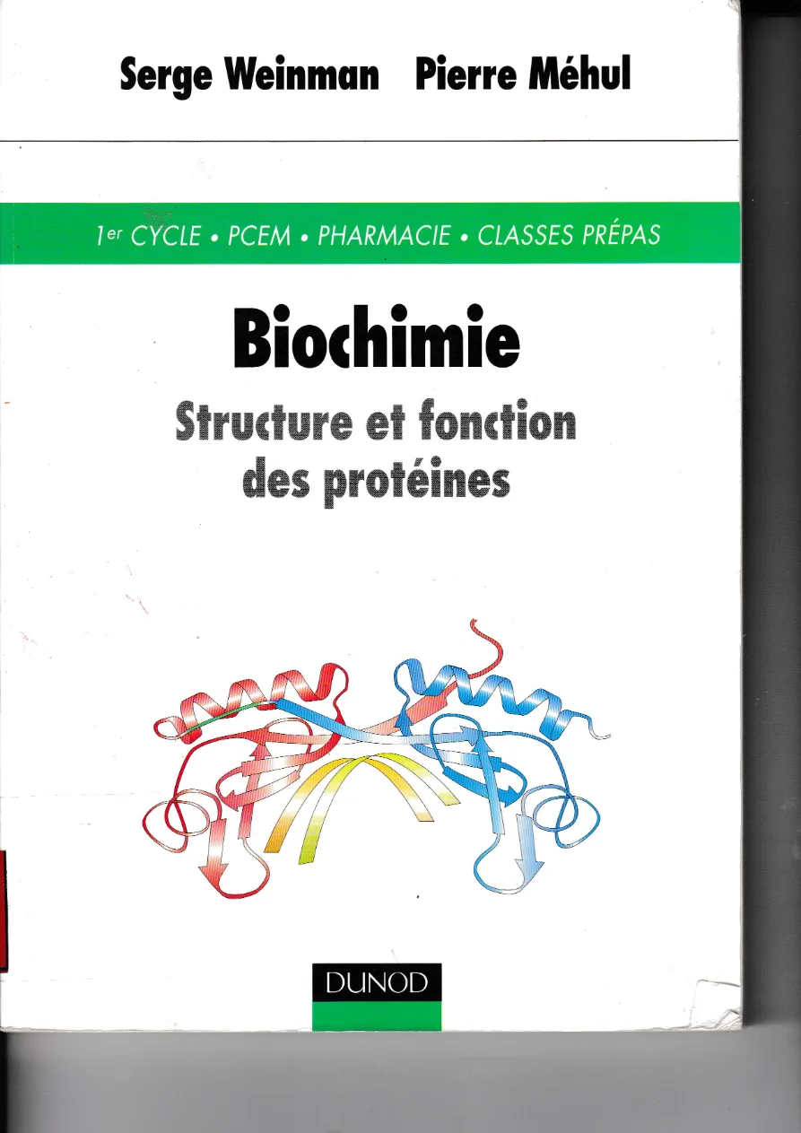 Couverture de Biochimie