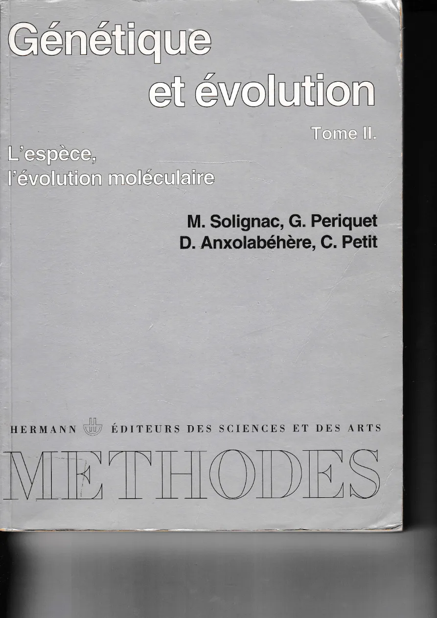 Couverture de Génétique et évolution