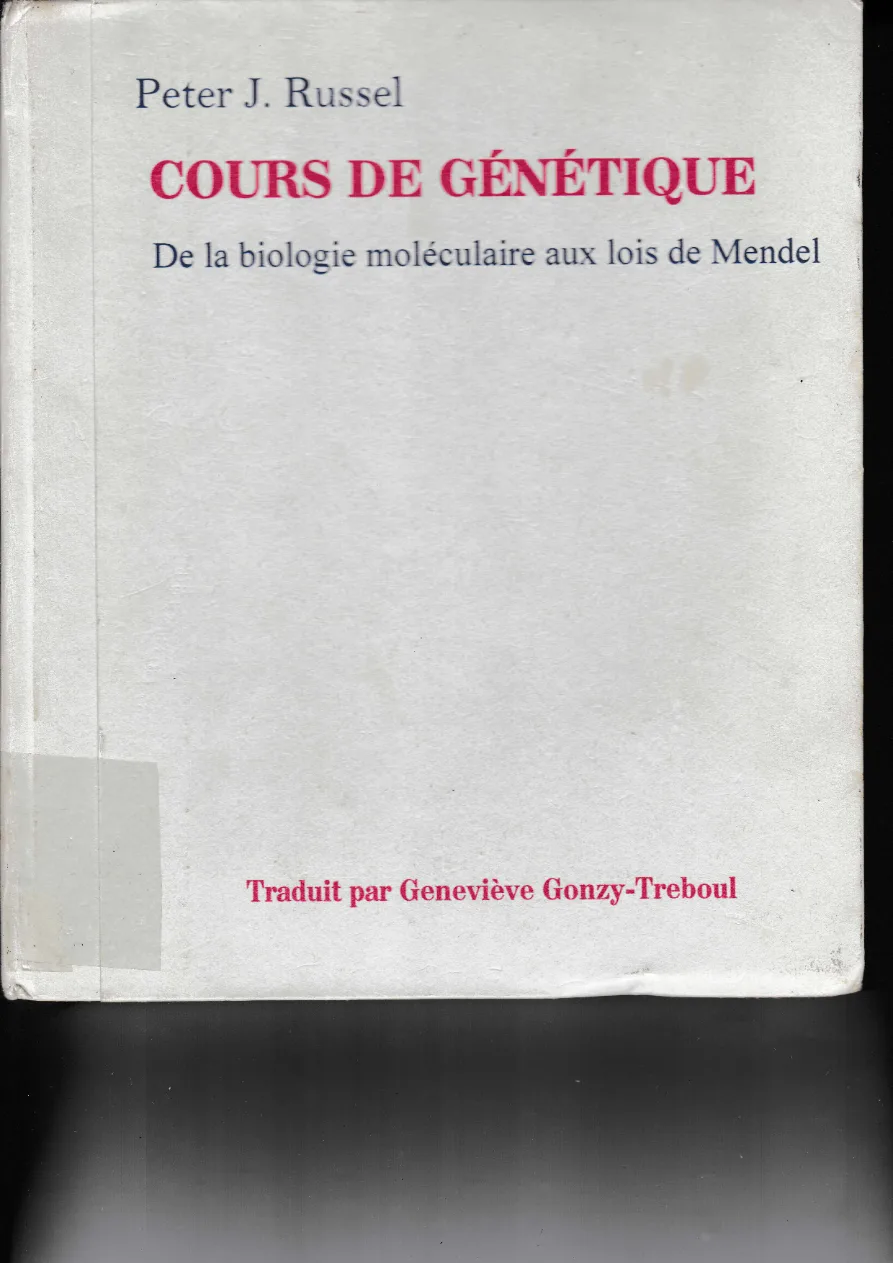 Couverture de Cours de génétique
