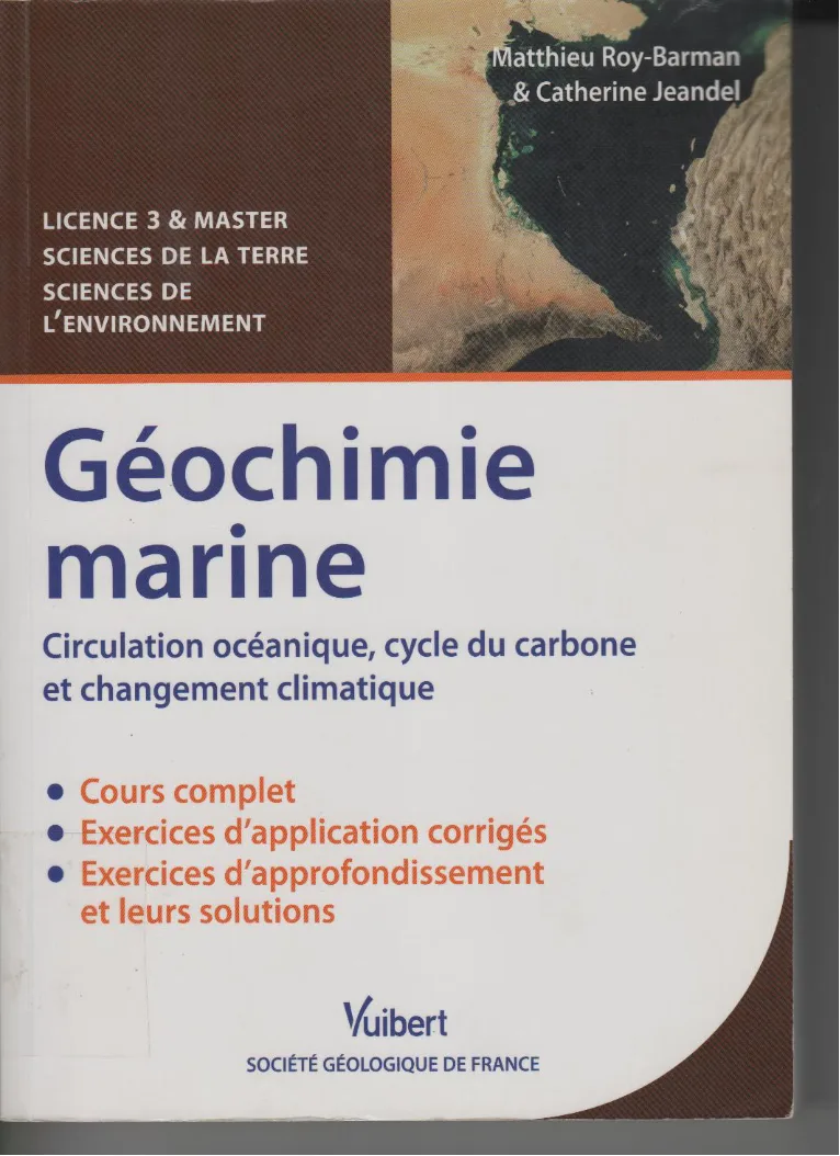 Couverture de Géochimie marine
