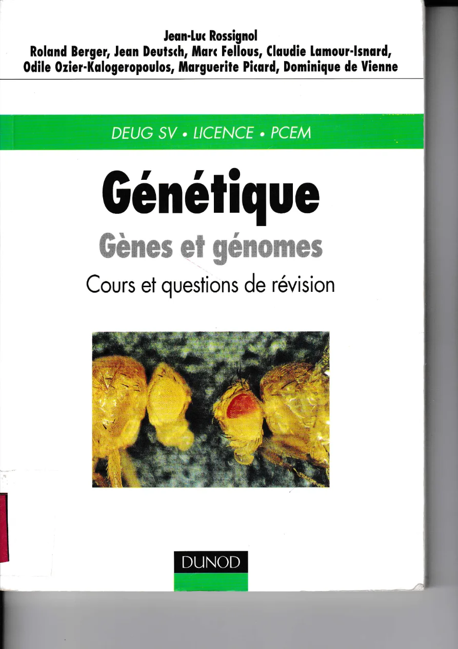 Couverture de Génétique
