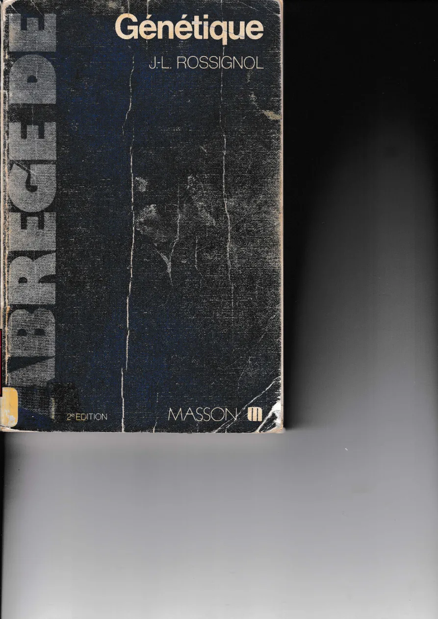 Couverture de Abrégé de génétique