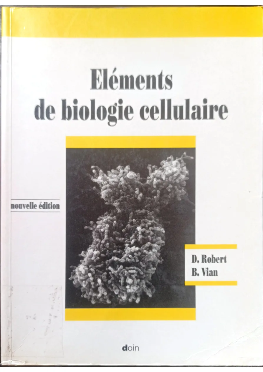 Couverture de éléments de biologie cellulaire
