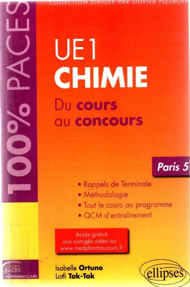 Couverture de UE1, chimie